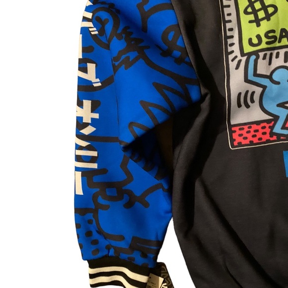 NWT Keith haring members only AOP Andy muse men’s multi color AOP hoodie men’s L - Picture 6 of 12
